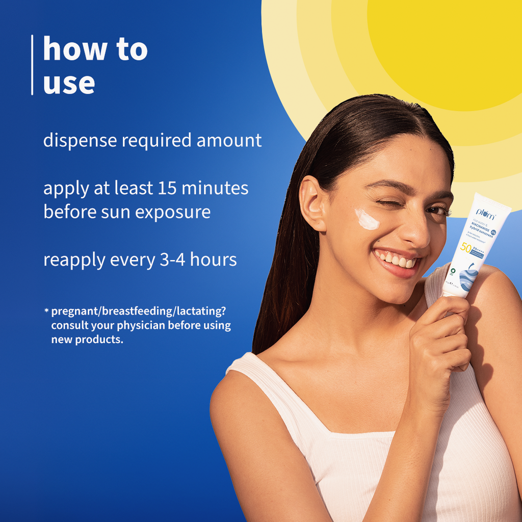 Plum 2% Niacinamide Sunscreen & Rice Water SPF 50 PA++++ Sunscreen