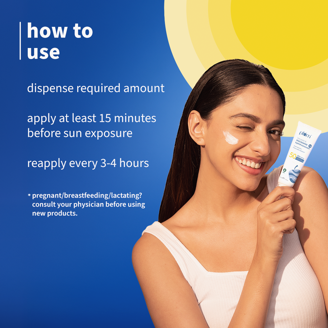 Plum 2% Niacinamide Sunscreen & Rice Water SPF 50 PA++++ Sunscreen