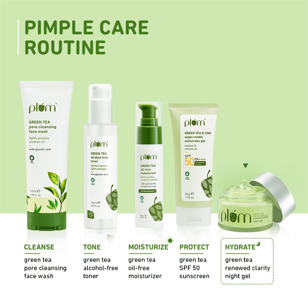 Plum Green Tea Renewed Clarity Night Gel Cream for Oily Skin