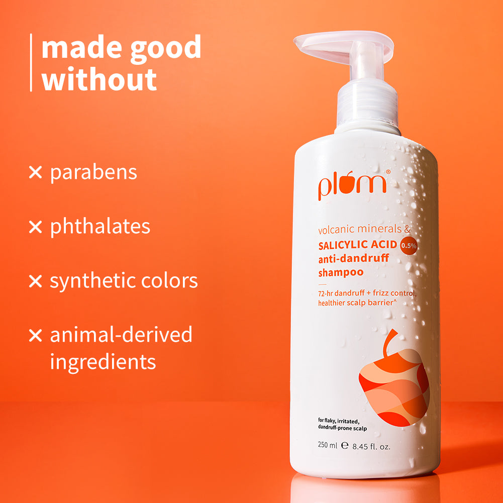 Plum Anti-Dandruff Shampoo with Volcanic Minerals & 0.5% Salicylic Acid