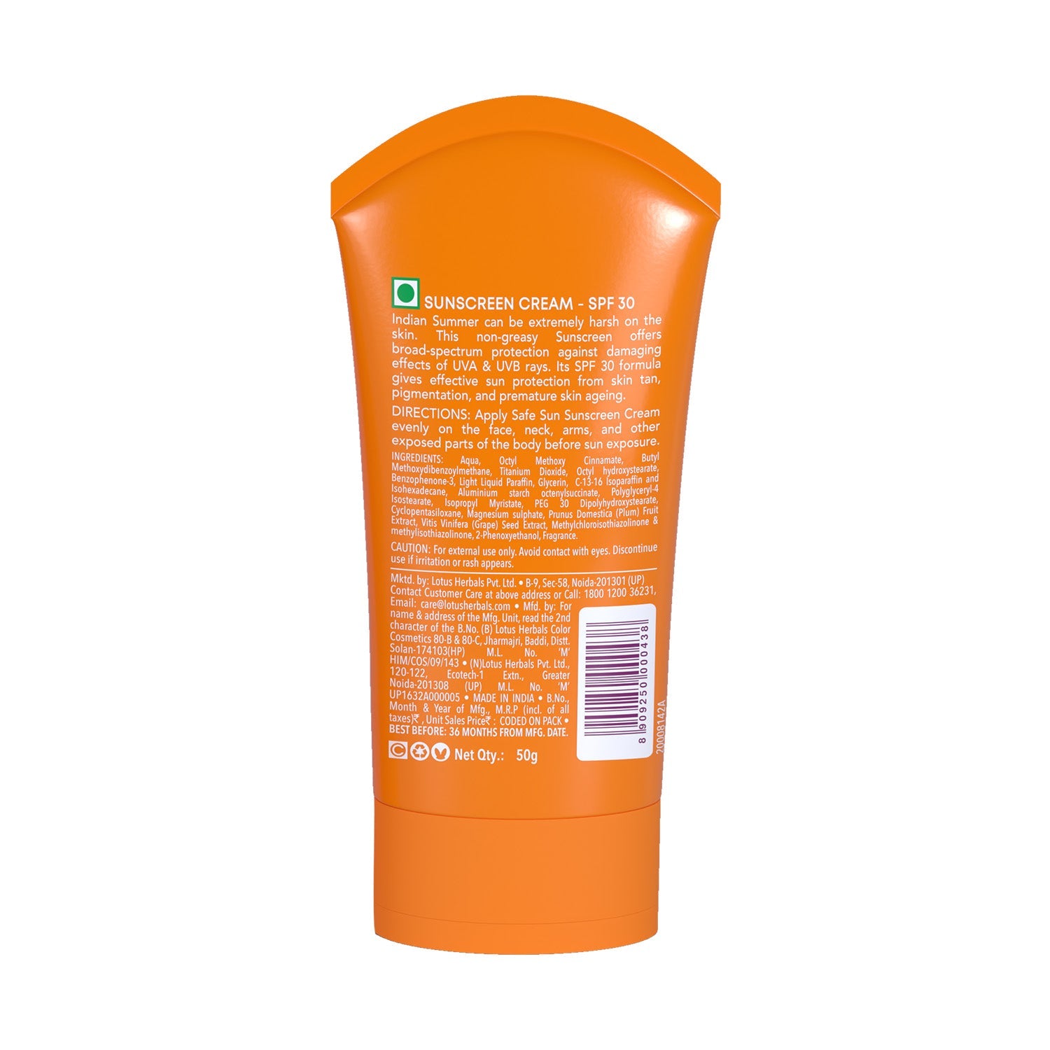 Lotus Safe Sun Sunscreen Cream SPF 30 PA++