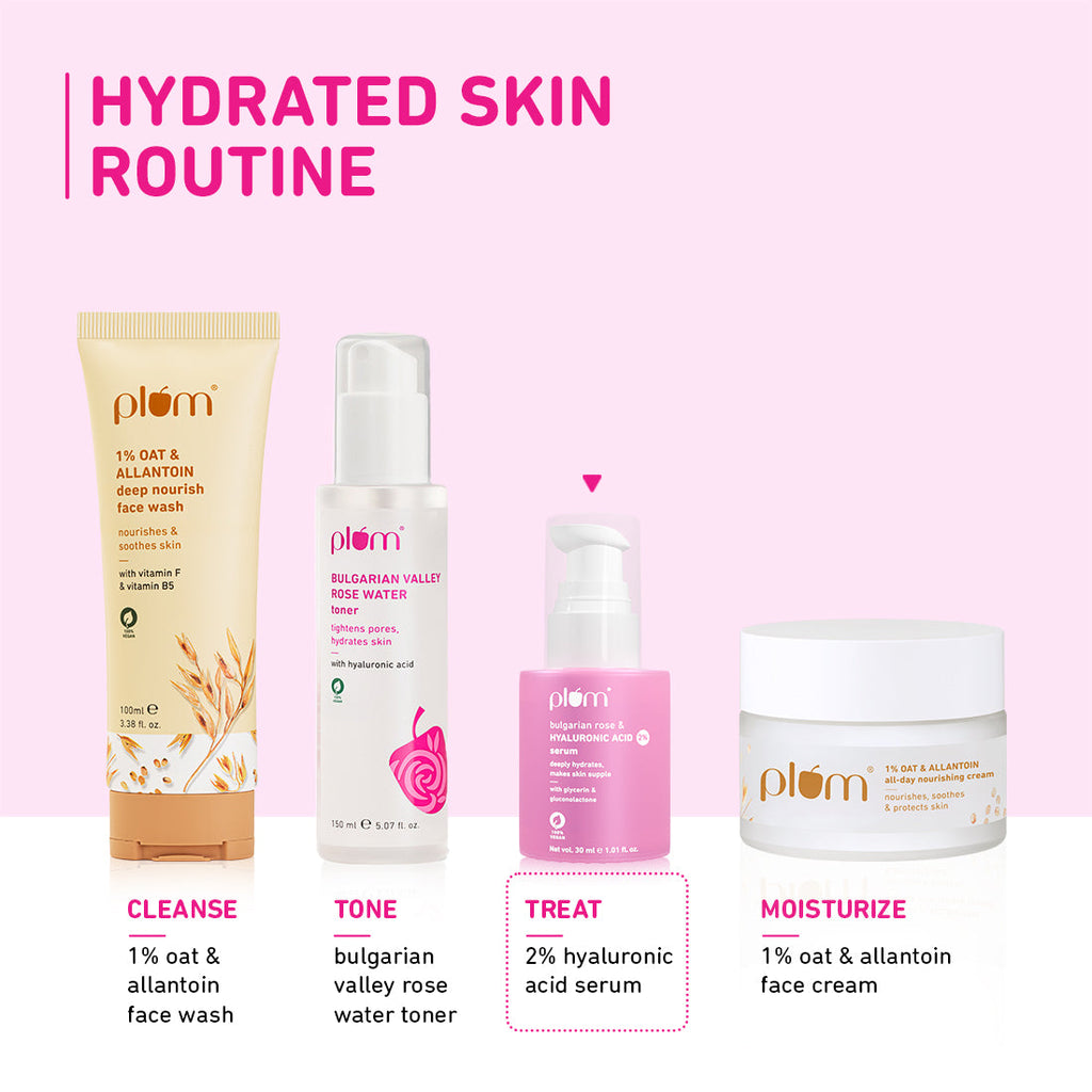 Plum 2% Hyaluronic Acid Serum for Face with Bulgarian Rose