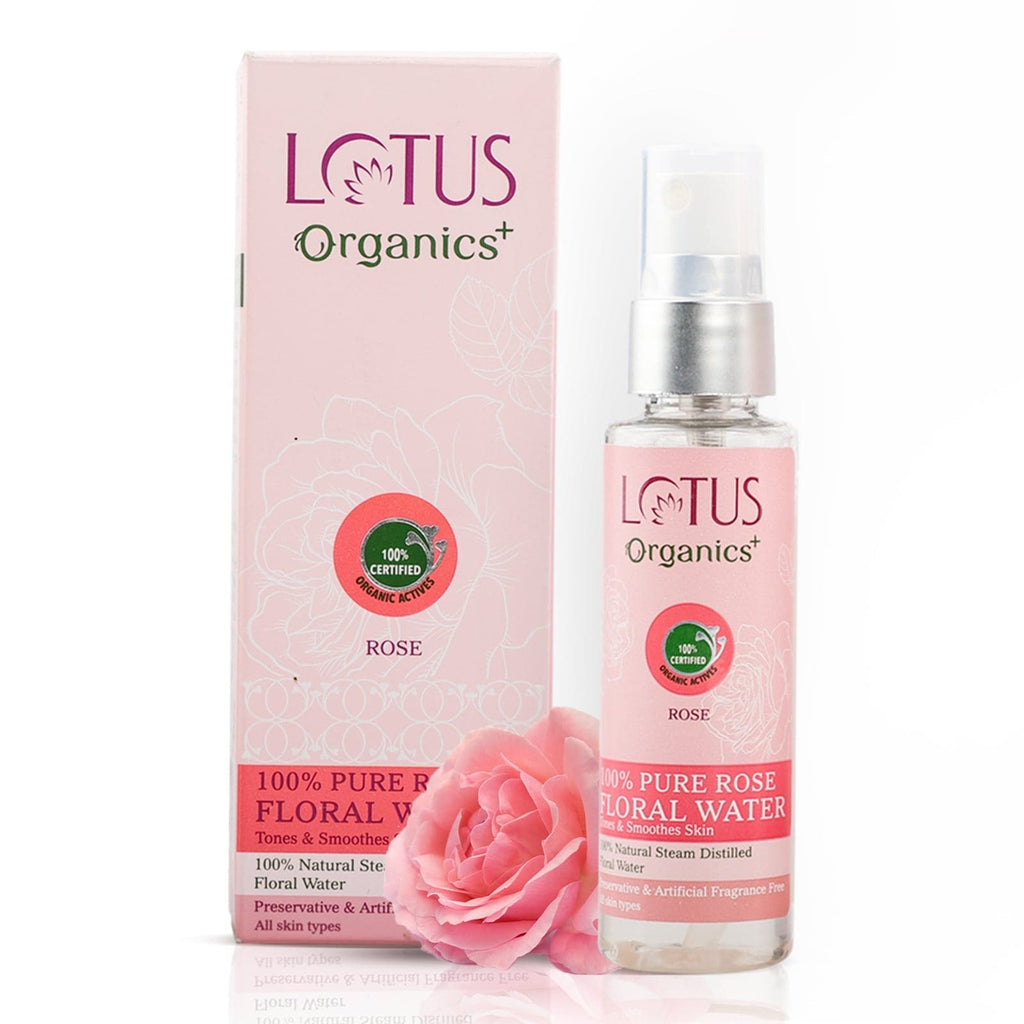 Lotus Organics+ 100% PURE ROSE FLORAL WATER