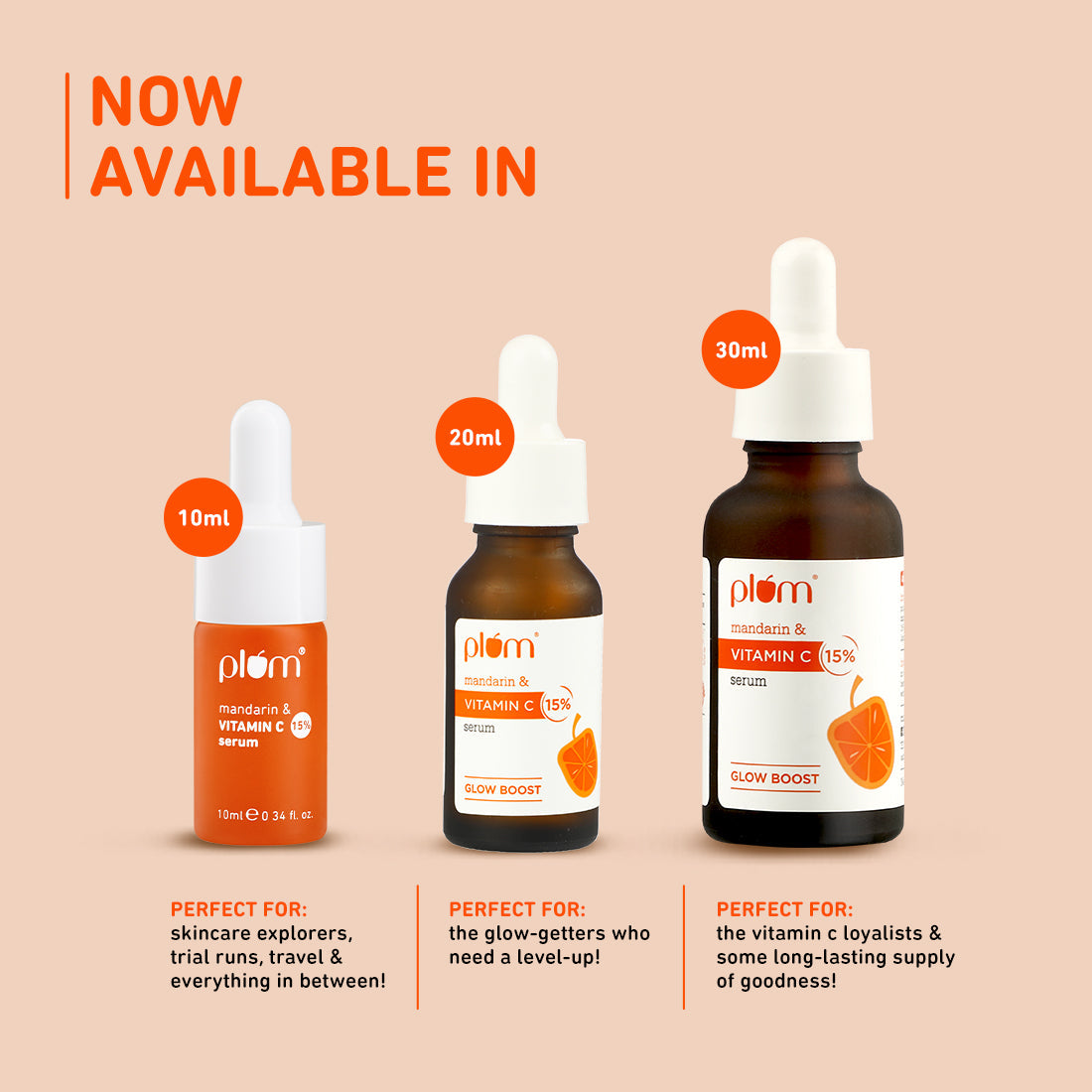 Plum 15% Vitamin C Serum with Mandarin for glowing skin
