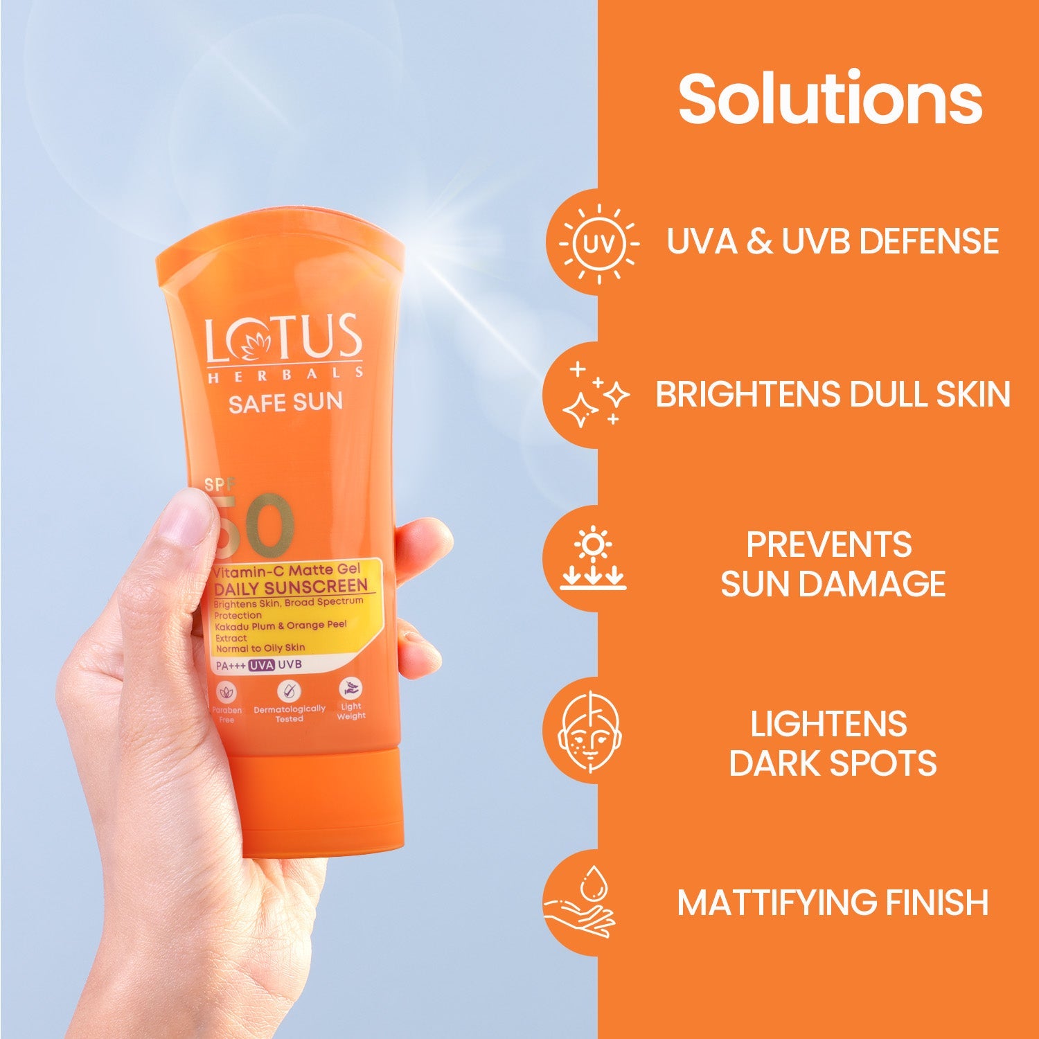 Lotus Safe Sun Vitamin-C MatteGEL Daily Sunscreen SPF 50