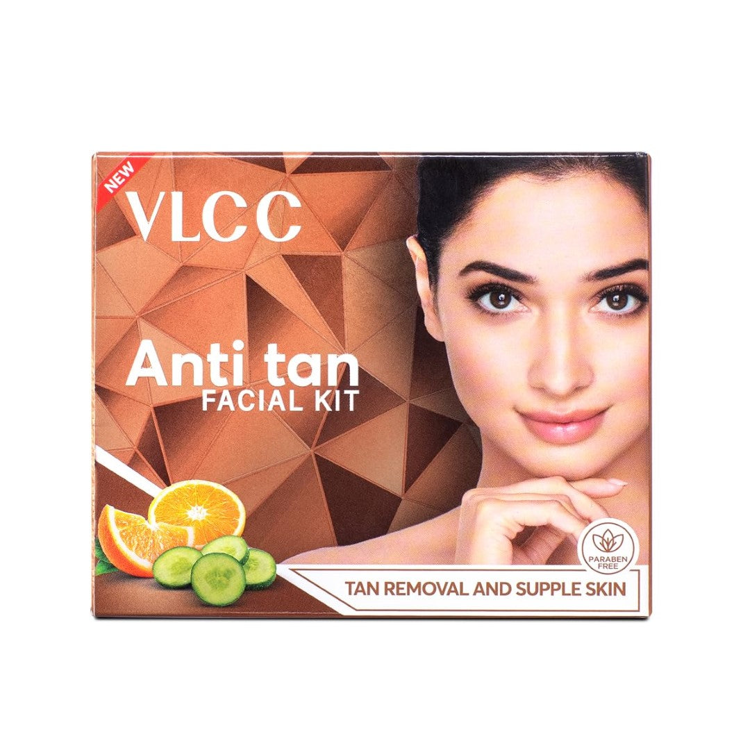 VLCC Anti Tan Facial Kit - 60 g | Power of 25 Vital Ingredients | Fights Sun Tan, Dark Spots, and Sun Spots |