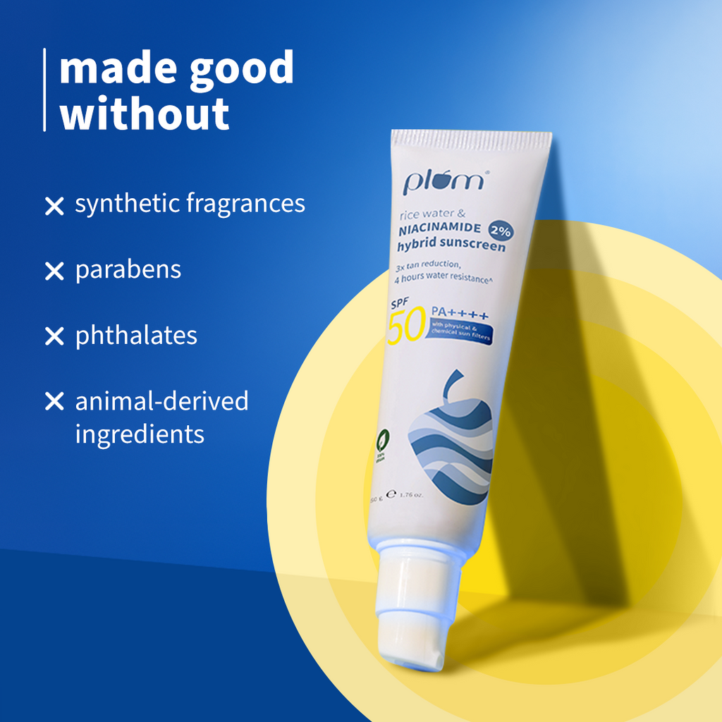 Plum 2% Niacinamide Sunscreen & Rice Water SPF 50 PA++++ Sunscreen