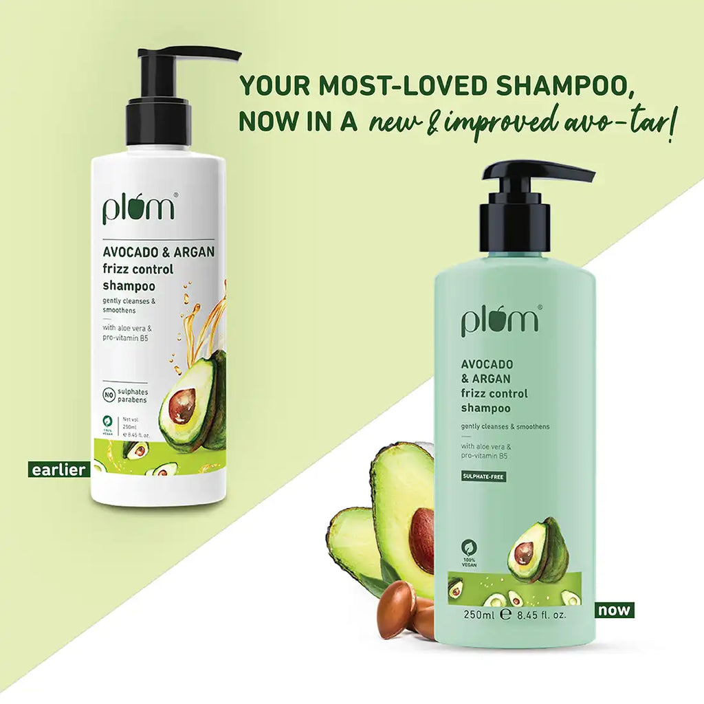 Plum Avocado & Argan Frizz Control Shampoo