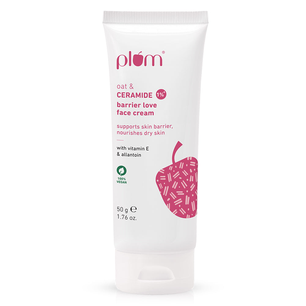Plum Oat & 1% Ceramide Face Cream for Dry Skin
