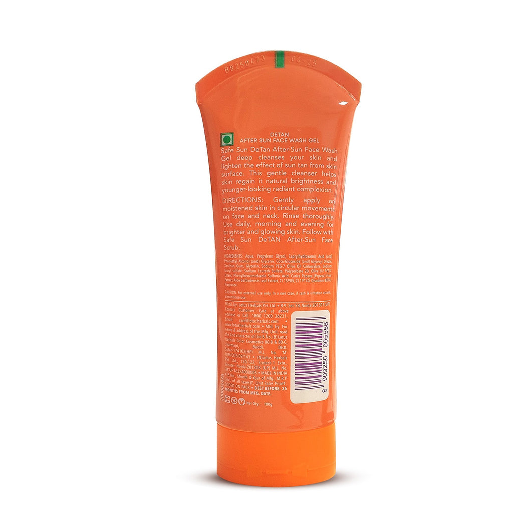Lotus Safe Sun DeTAN Face Wash Gel