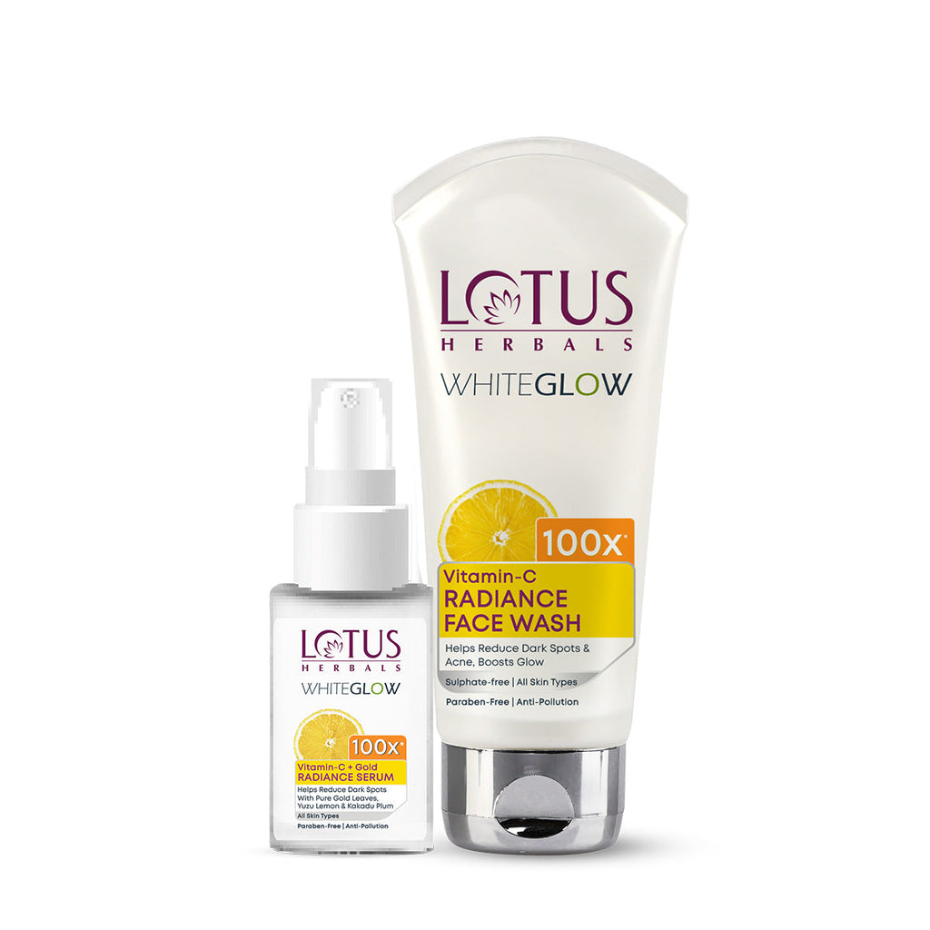 Lotus WhiteGlow Vitamin-C FaceWash & Gold Serum Combo