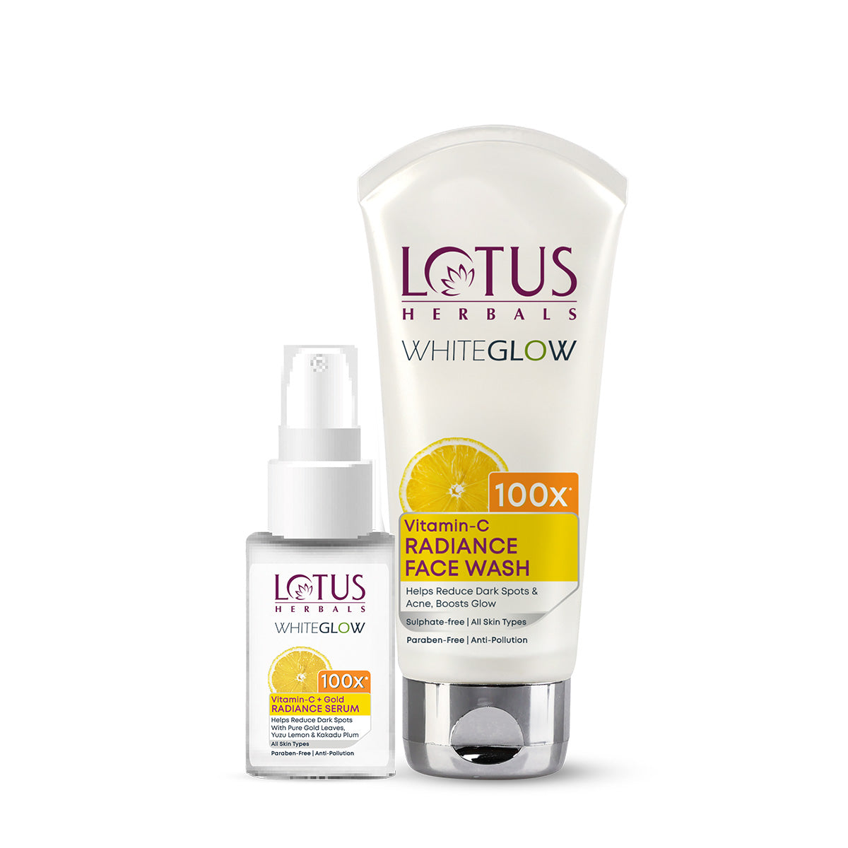 Lotus WhiteGlow Vitamin-C FaceWash & Gold Serum Combo