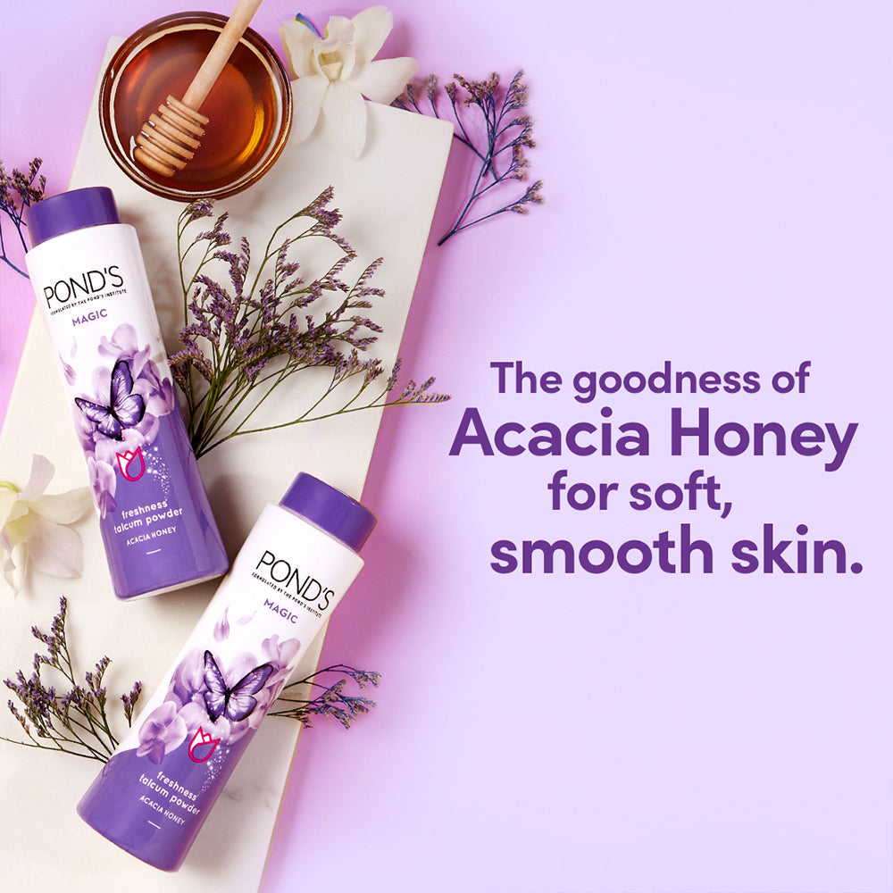 POND'S Magic Freshness Talcum Powder With Fragrance of Acacia Honey, (400 gm)