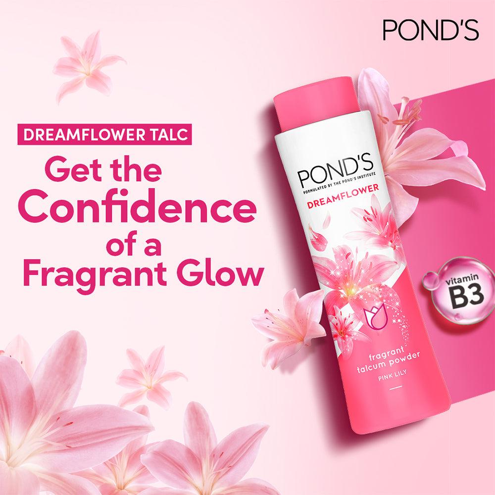 POND'S Dreamflower Fragrant Talcum Powder, With Vitamin B3, (400gm)