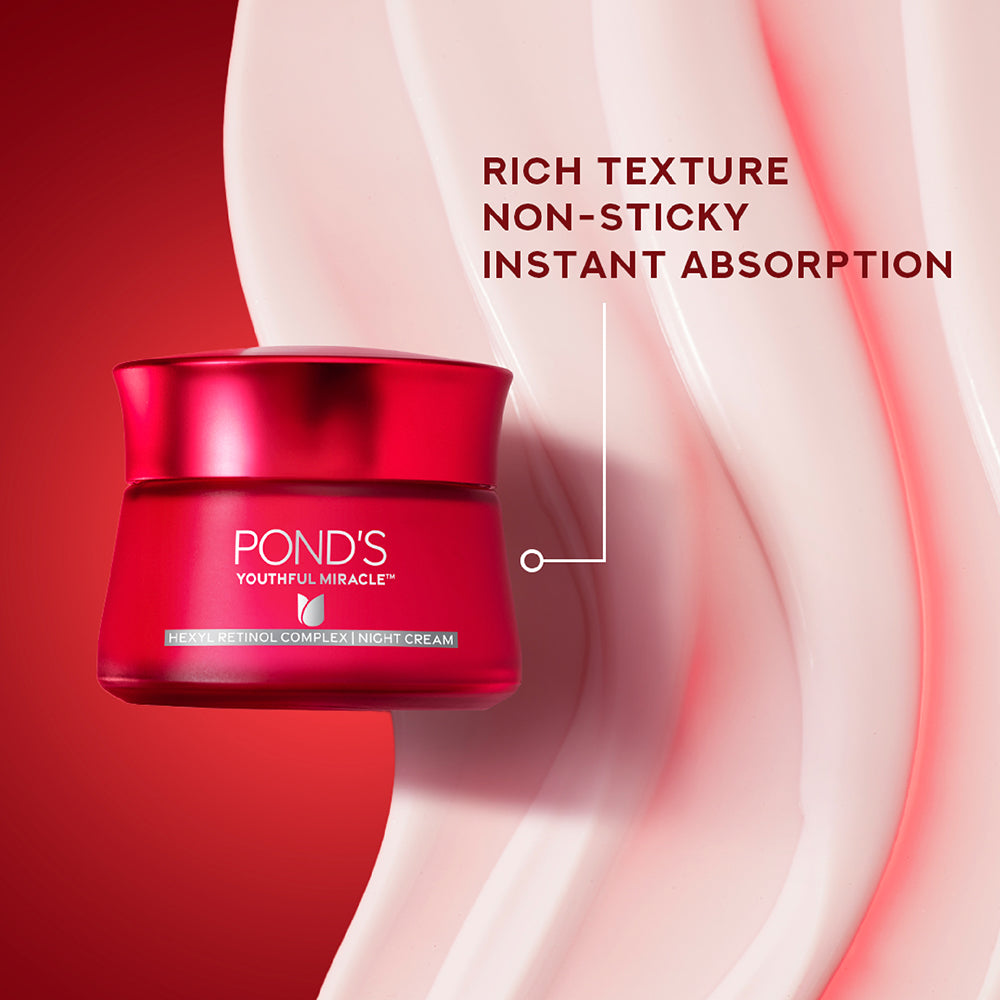 POND'S Youthful Miracle Hexyl Retinol Complex, Renew & Repair Night Cream 50g