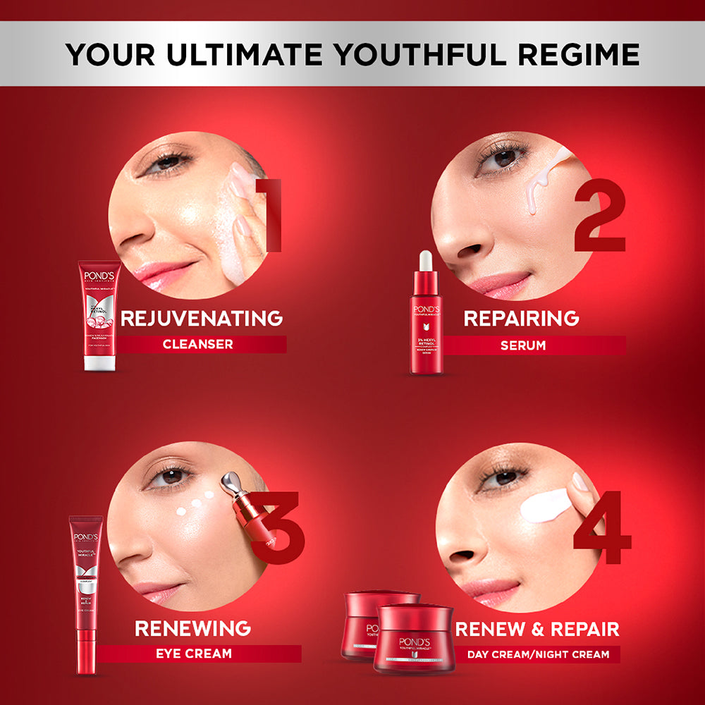 POND'S Youthful Miracle Hexyl Retinol Complex, Renew & Repair Night Cream 50g
