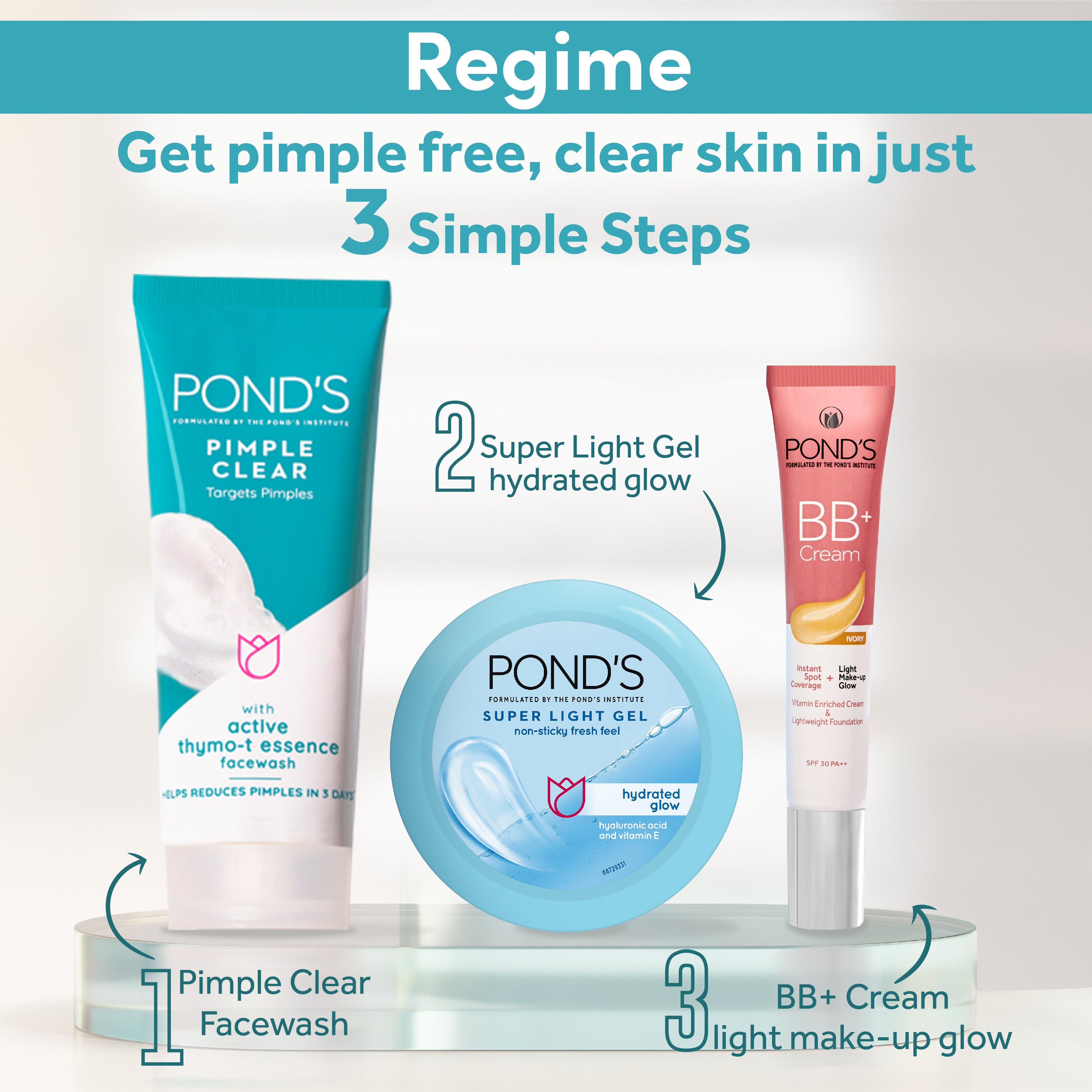 POND'S Pimple Clear Face Wash, Clears Pimple in 3 Days, (100gm)