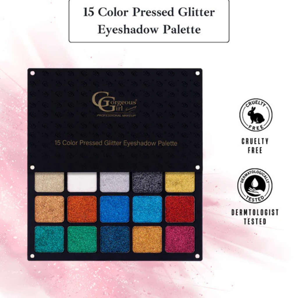 Gorgeous Girl 15 Colors Glitter Eyeshadow Palette