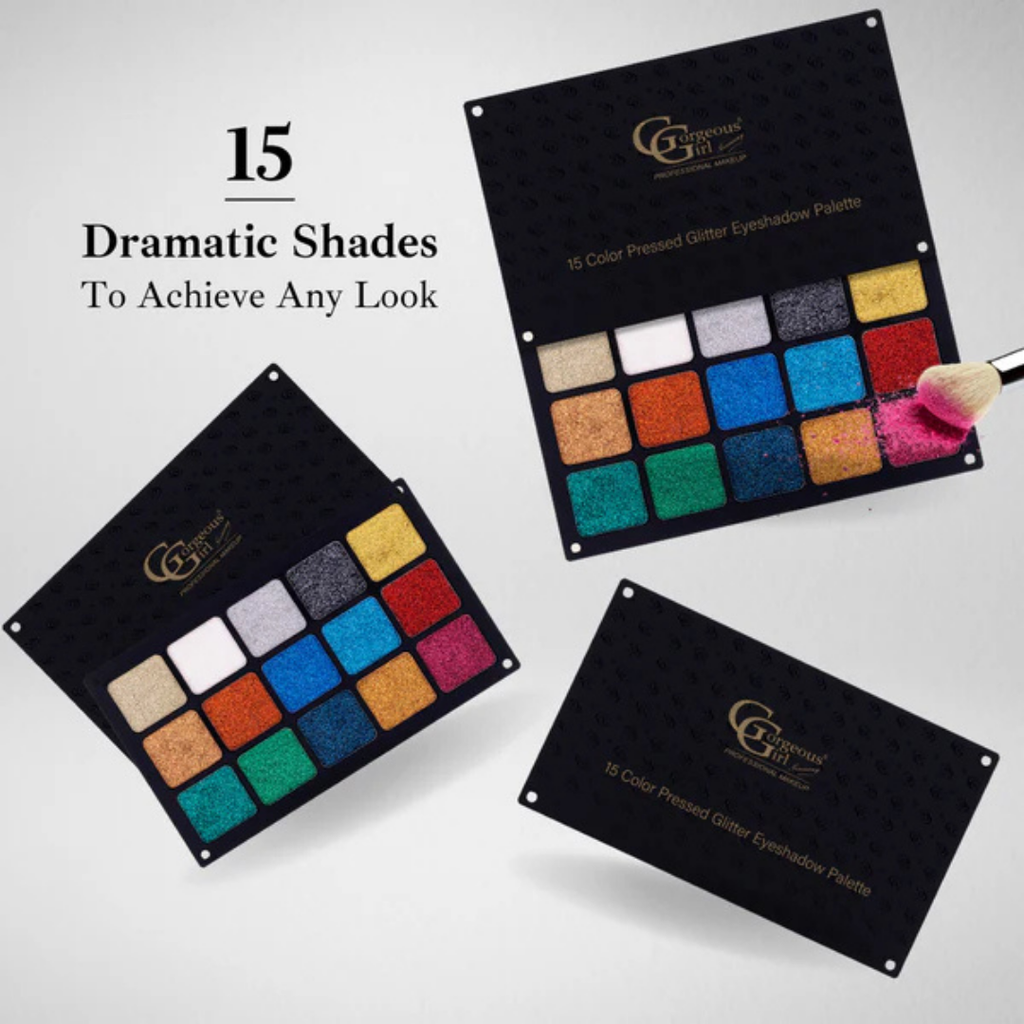 Gorgeous Girl 15 Colors Glitter Eyeshadow Palette