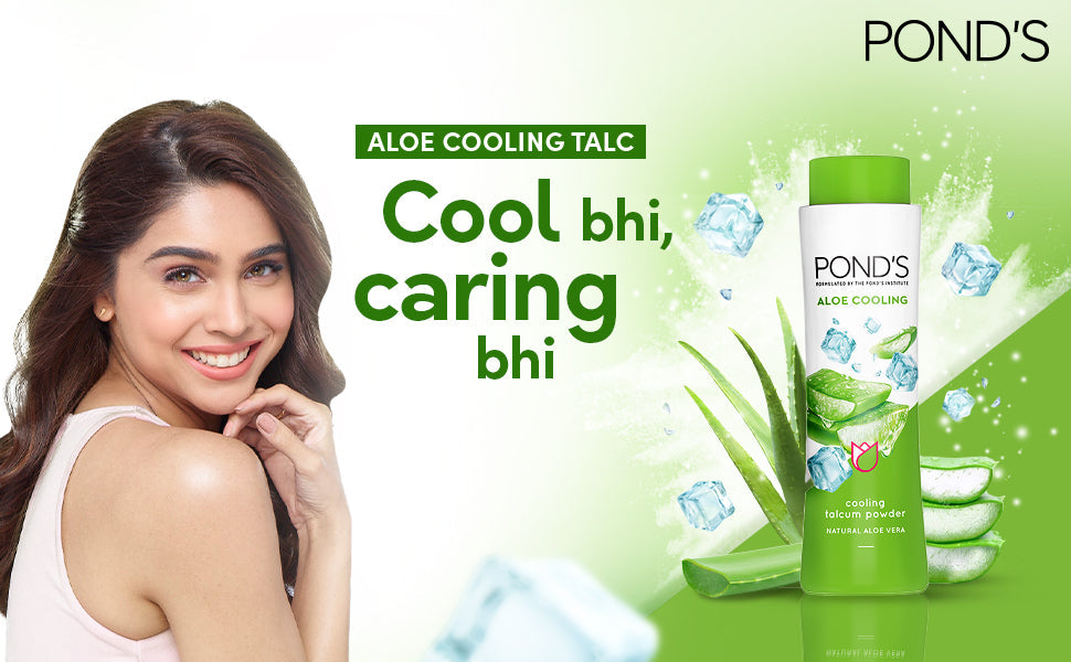 POND'S Aloe Cooling Talc, With 100% Natural Aloe vera extract