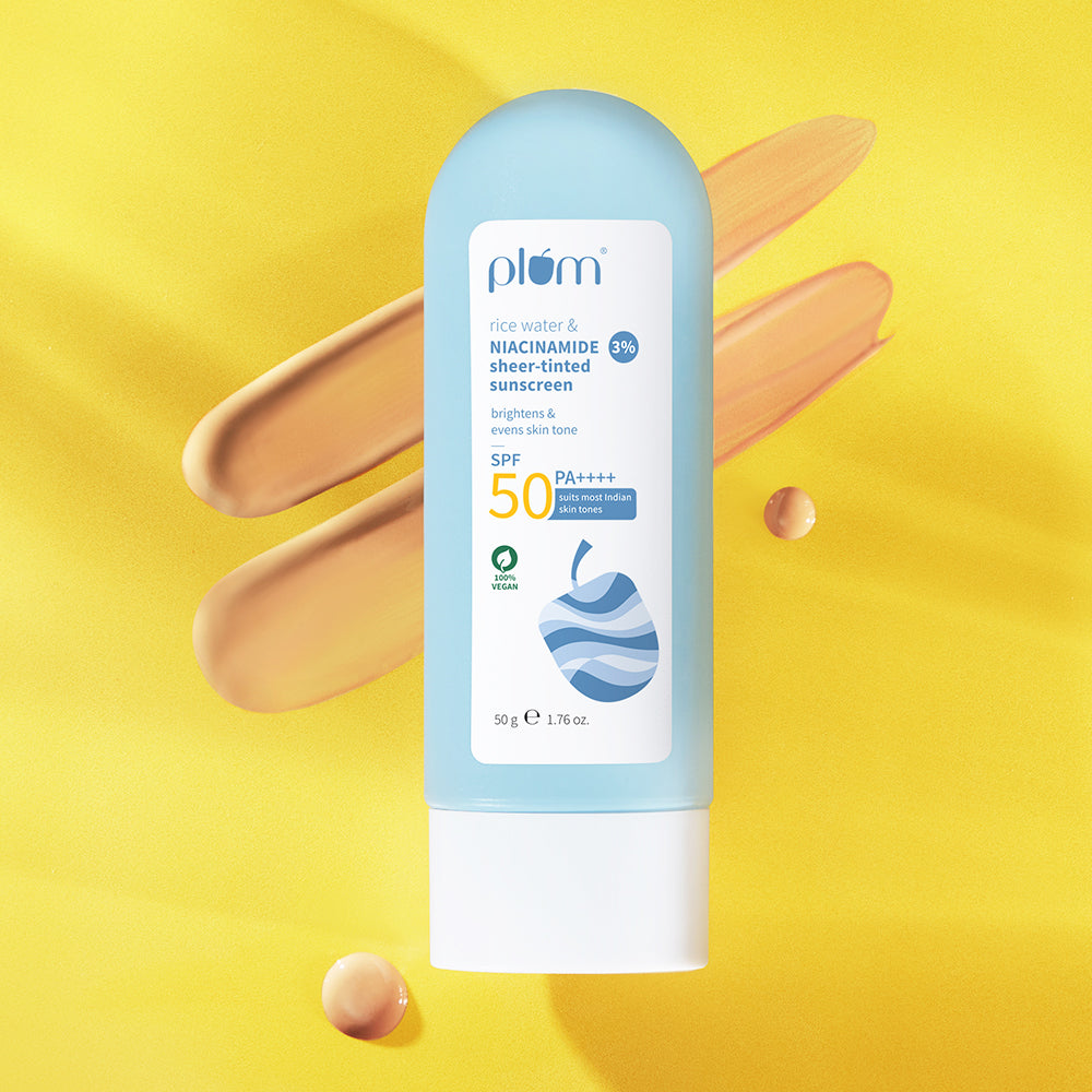 Plum 3% Niacinamide & Rice Water SPF 50 Sheer-Tinted Sunscreen