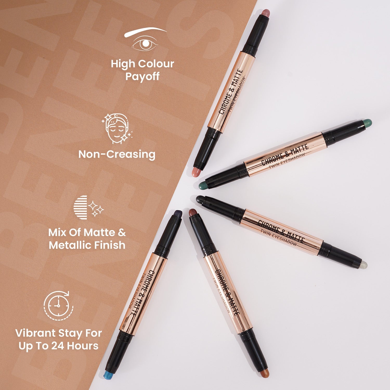 Swiss Beauty Chrome & Matte Twin Eyeshadow