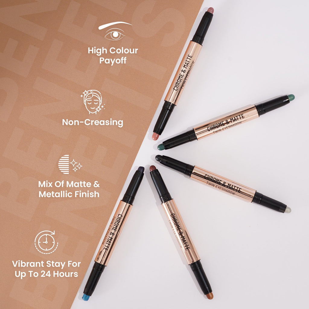 Swiss Beauty Chrome & Matte Twin Eyeshadow