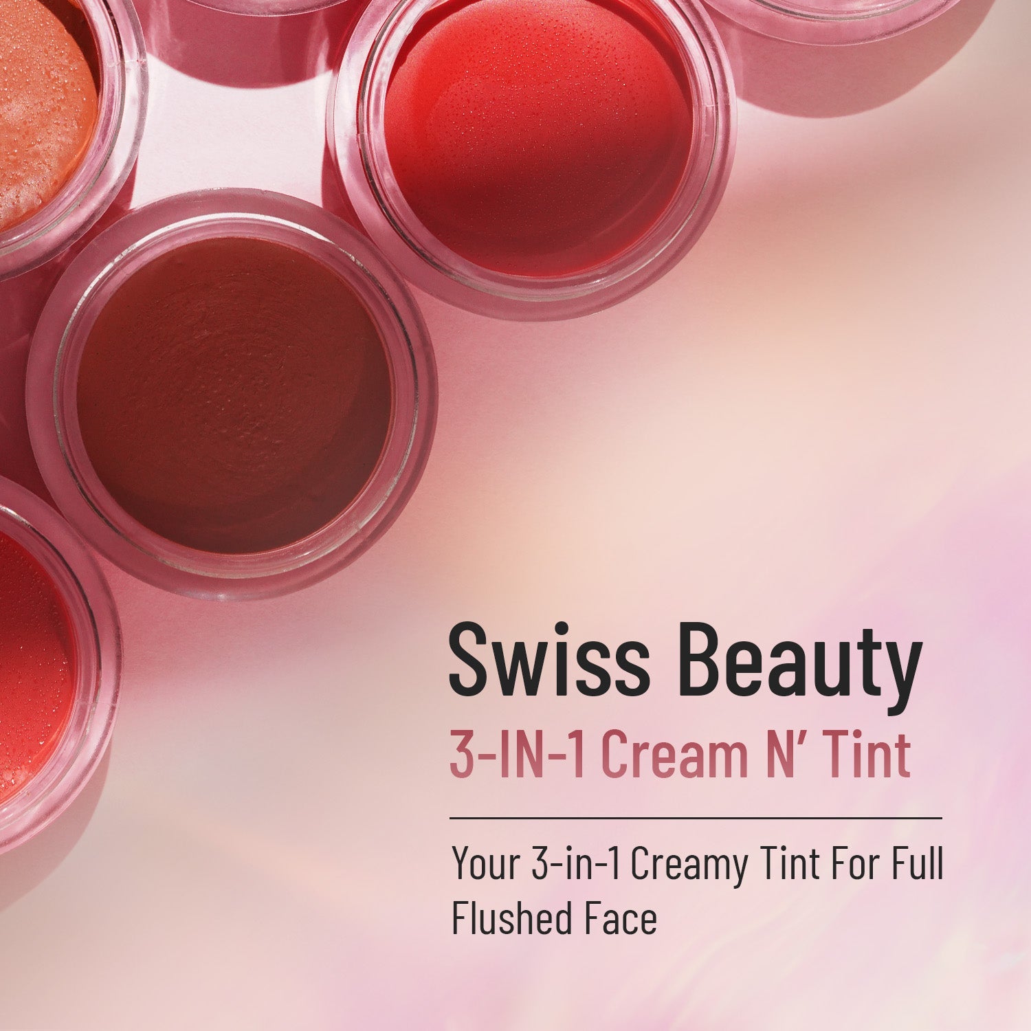 Swiss Beauty 3-in-1 Lip and Cheek Cream N' Tint