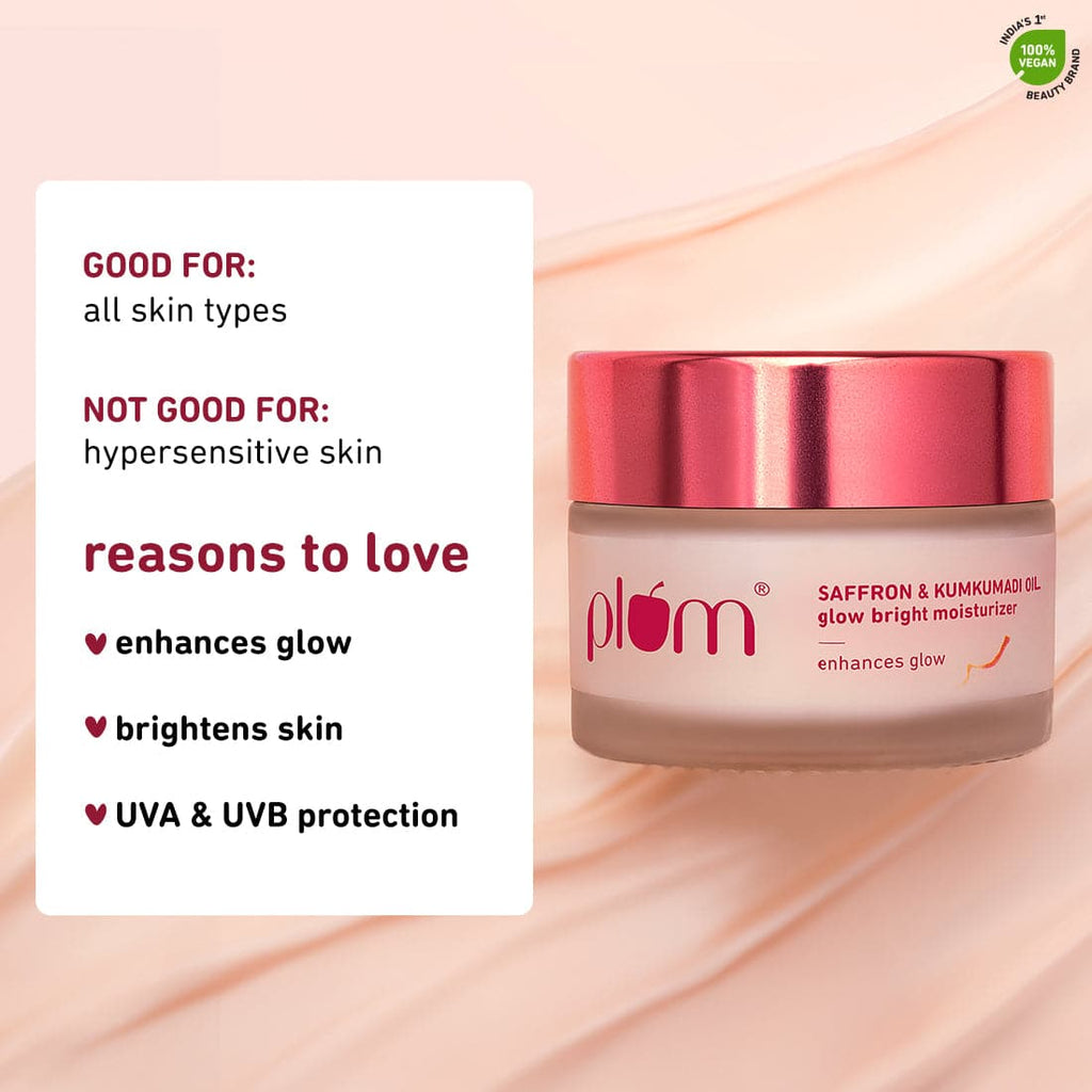 Plum Saffron & Kumkumadi Oil Glow Bright Moisturizer with SPF 35