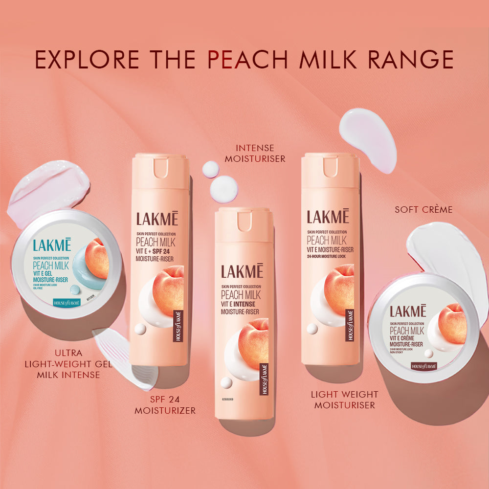 Lakmē Peach Ceramide Moisturizer with Hyaluronic,For Dry Skin, Normal Skin & Sensitive Skin 60ml