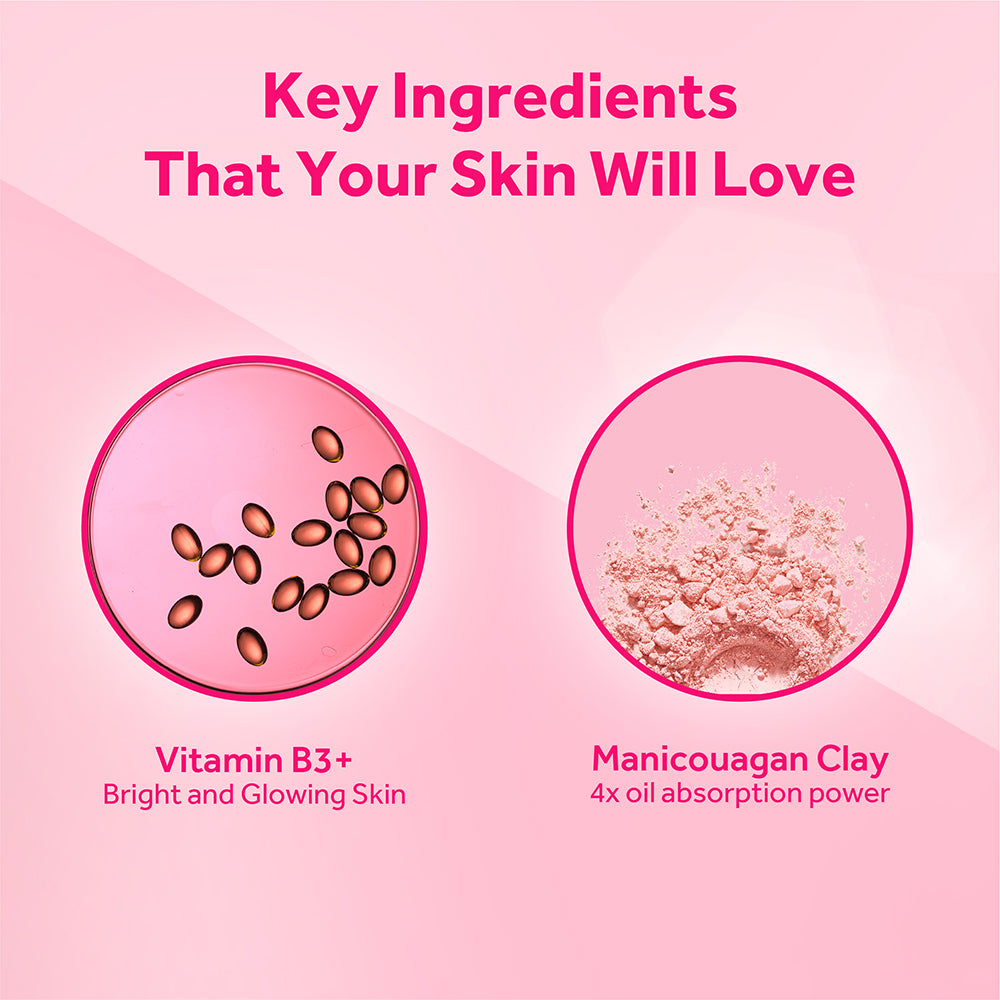 POND'S Bright Beauty Mineral Clay Facial Foam With Vitamin B3+, Oil Free Instant Glow, (90gm)