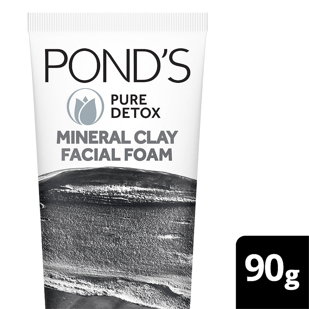 POND'S Pure Detox Mineral Clay Facial Foam For Oil Free Glow, (90gm)