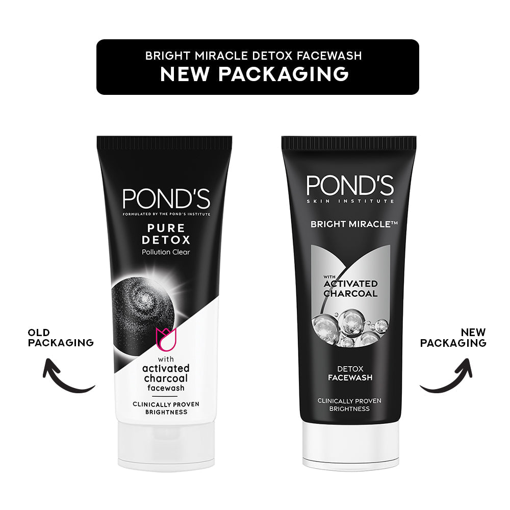 POND'S Bright Miracle Detox Facewash with 10X Power of Charcoal