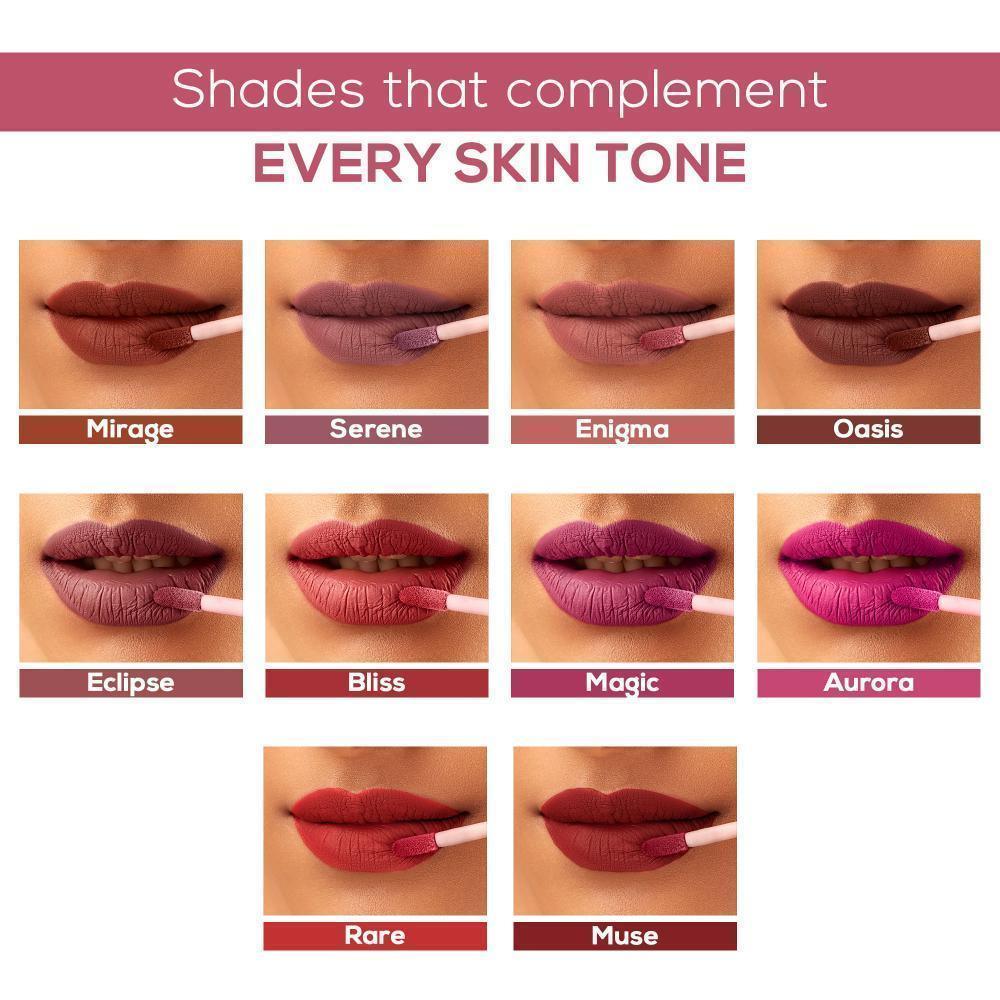 RENEE Stay Forever Matte Liquid Lipsticks Combo of 10, 1 ml each - Paytm Exclusive