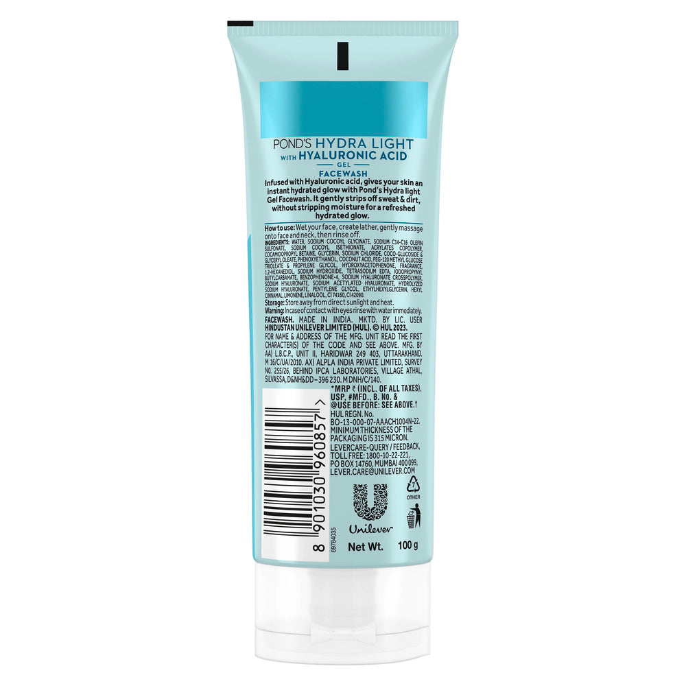 POND'S Hydra Light Hyaluronic Acid Hydrating Gel Facewash - Hydrate and Glow