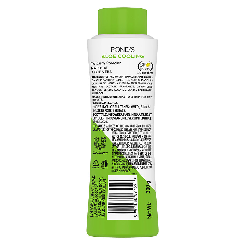 POND'S Aloe Cooling Talc, With 100% Natural Aloe vera extract