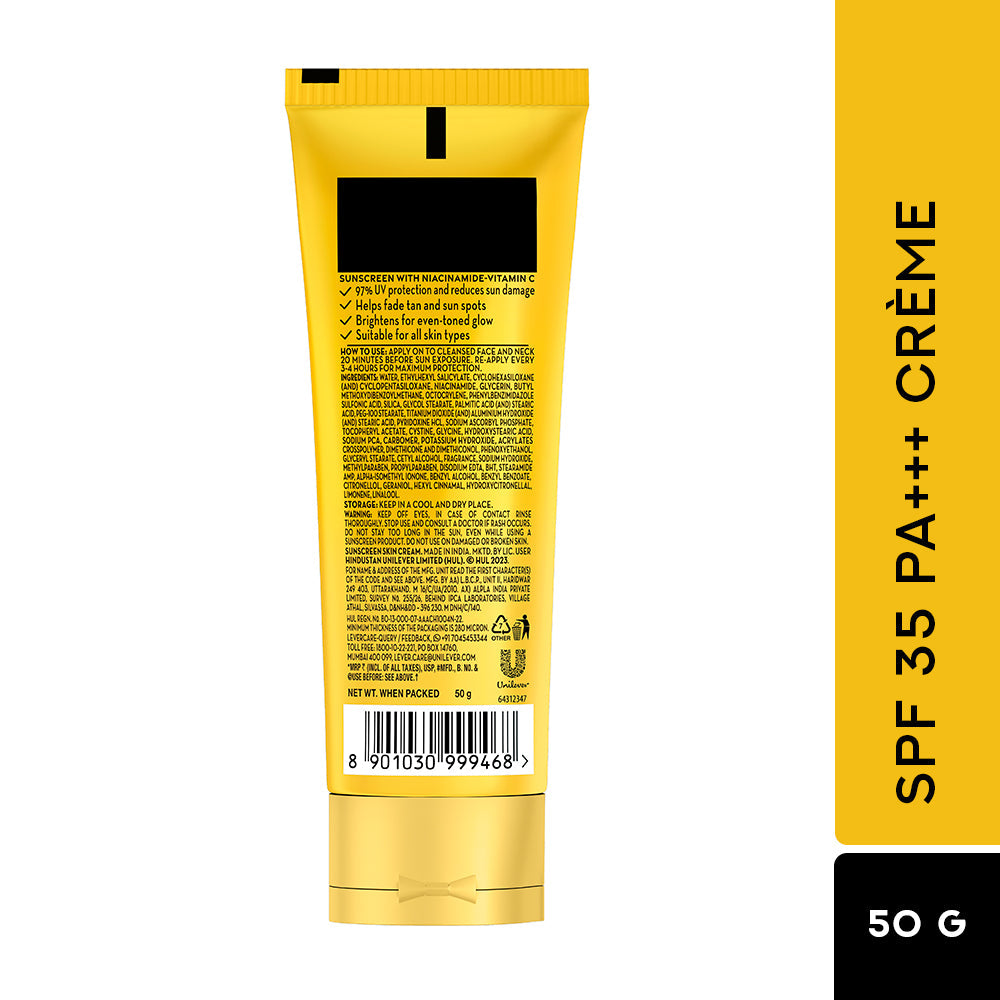 POND’S Sun Miracle SPF 35 PA+++ Light Sunscreen - Protect & Bright, With Niacinamide 50g