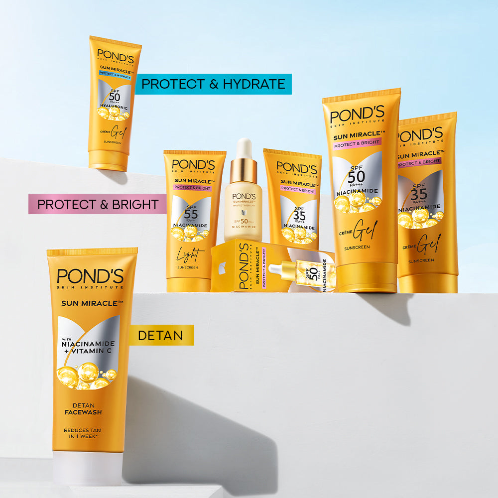 POND’S Sun Miracle SPF 55 PA+++ Light Sunscreen - Protect & Bright