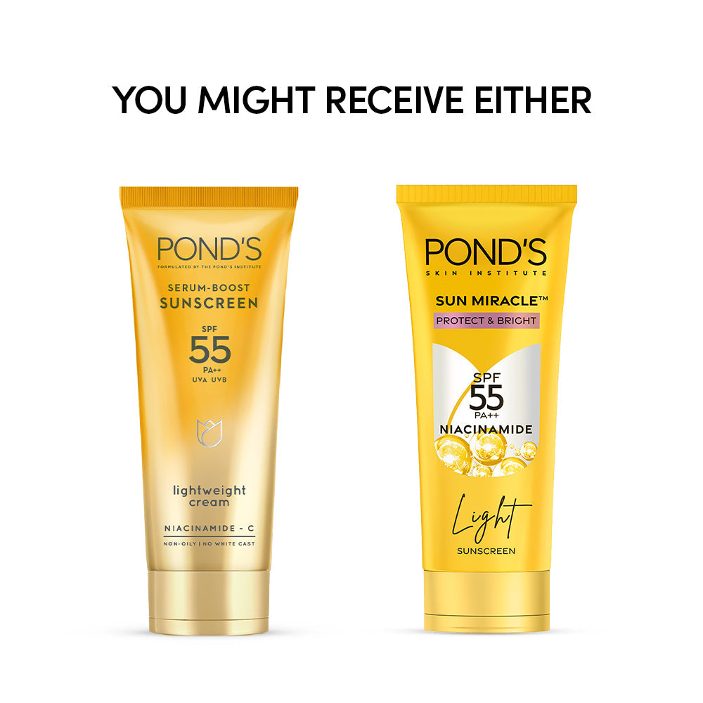 POND’S Sun Miracle SPF 55 PA+++ Light Sunscreen - Protect & Bright