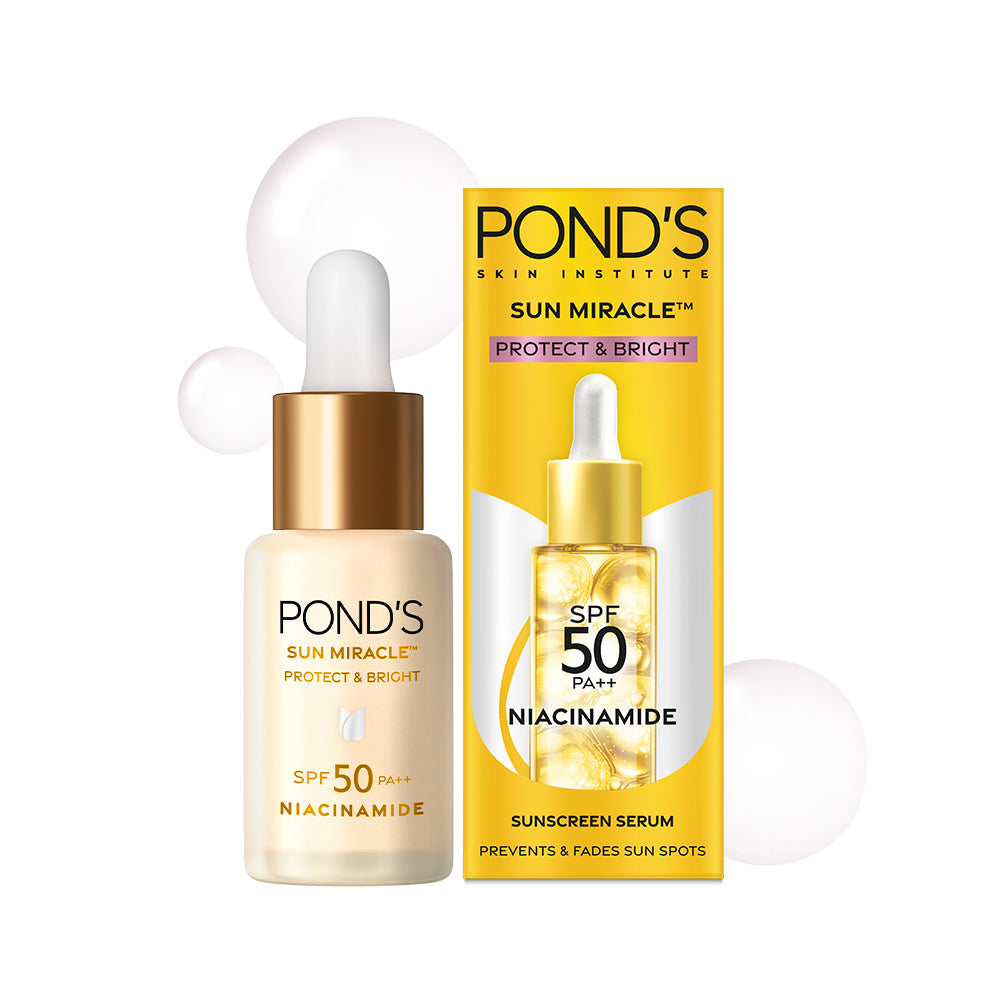 POND’S Sun Miracle SPF 50 PA++ Sunscreen Serum - Protect & Bright, With Niacinamide 14ml