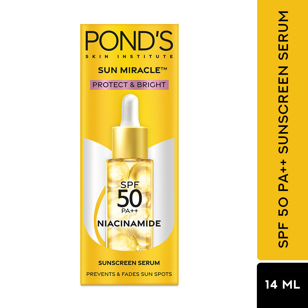 POND’S Sun Miracle SPF 50 PA++ Sunscreen Serum - Protect & Bright, With Niacinamide 14ml
