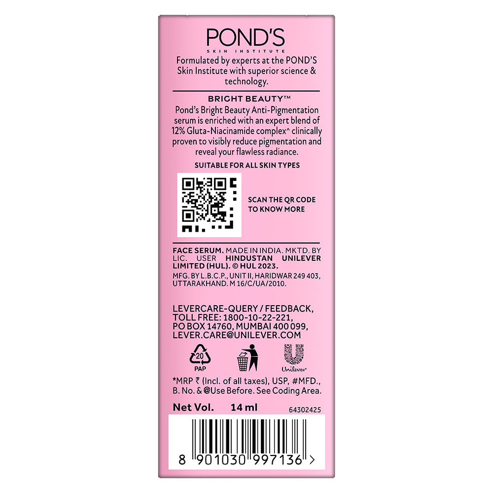 POND'S Anti-Pigmentation Serum with 12% Gluta-Niacinamide Complex for Flawless Radiance