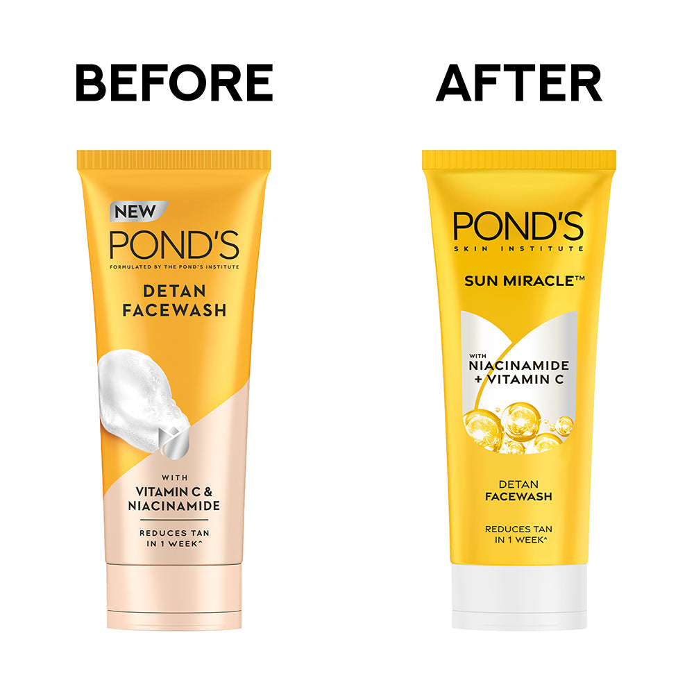 POND'S DeTan Facewash, With Niacinamide & Vitamin C, Reduces Tan in 7 Days, For All Skin Types,100g