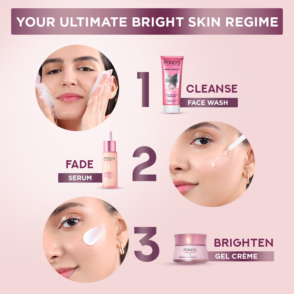 POND'S Bright Beauty Gel Crème with Glutaboost Niacinamide Complex for Fading Dark Spots, 50g