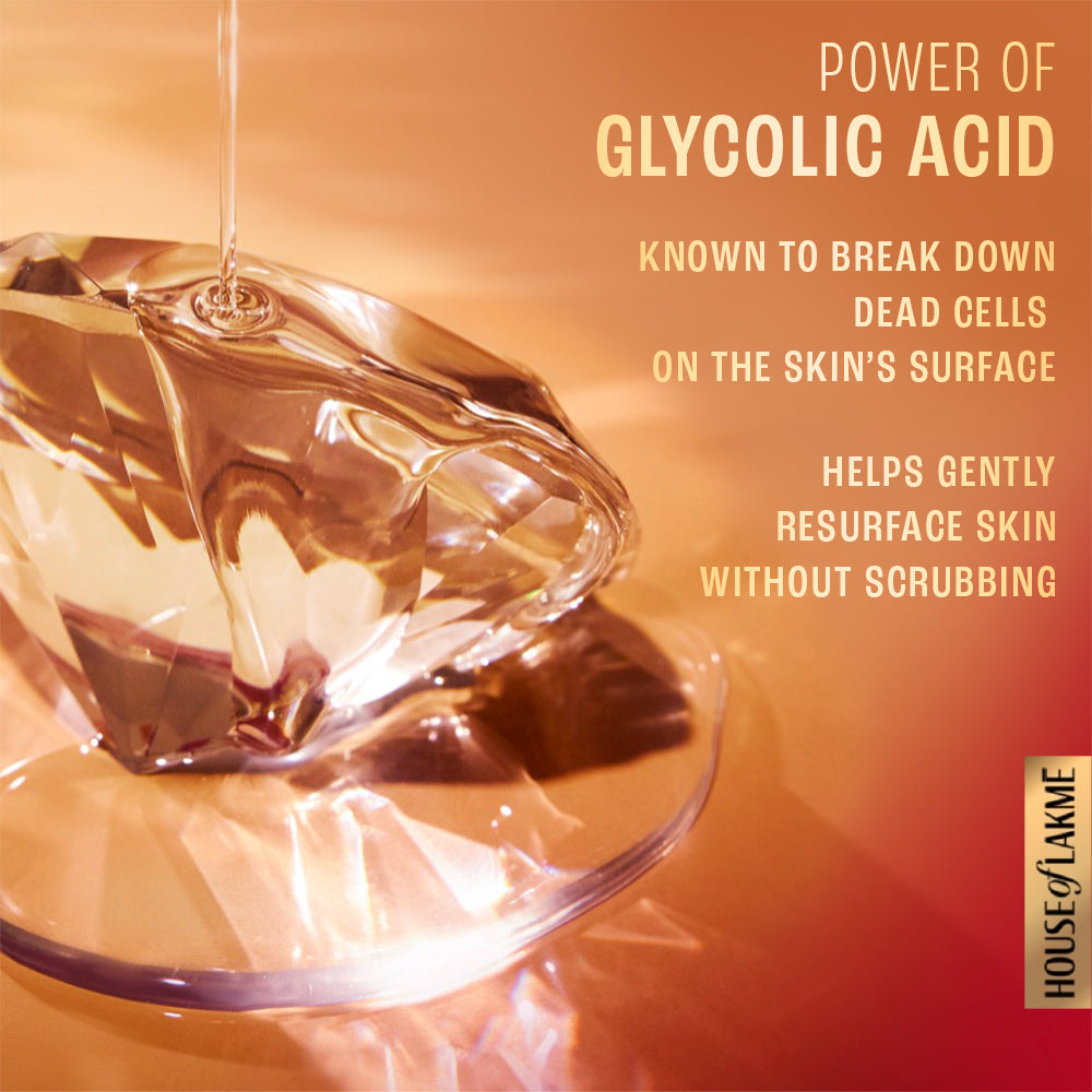Lakme Glycolic Illuminate Night Cream with Glycolic Acid & 1% Niacinamide for Skin Cell Regeneration