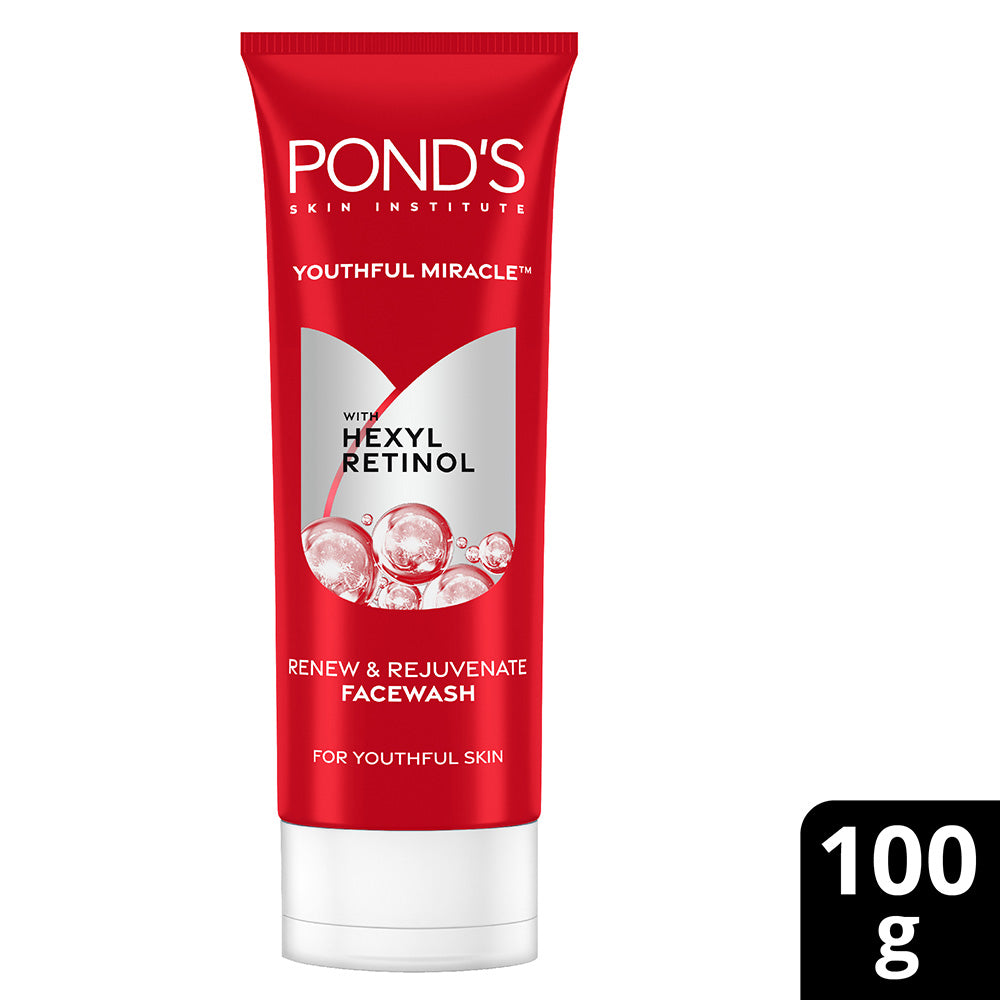 POND'S Youthful Miracle Hexyl Retinol, Renew & Rejuvenate Facewash 100g