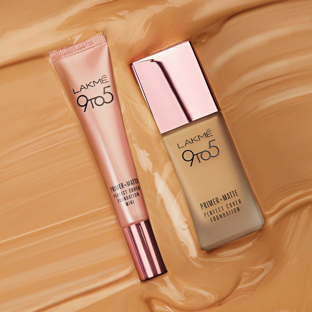 Lakmē 9 to 5 Primer + Matte Perfect Cover Foundation Mini
