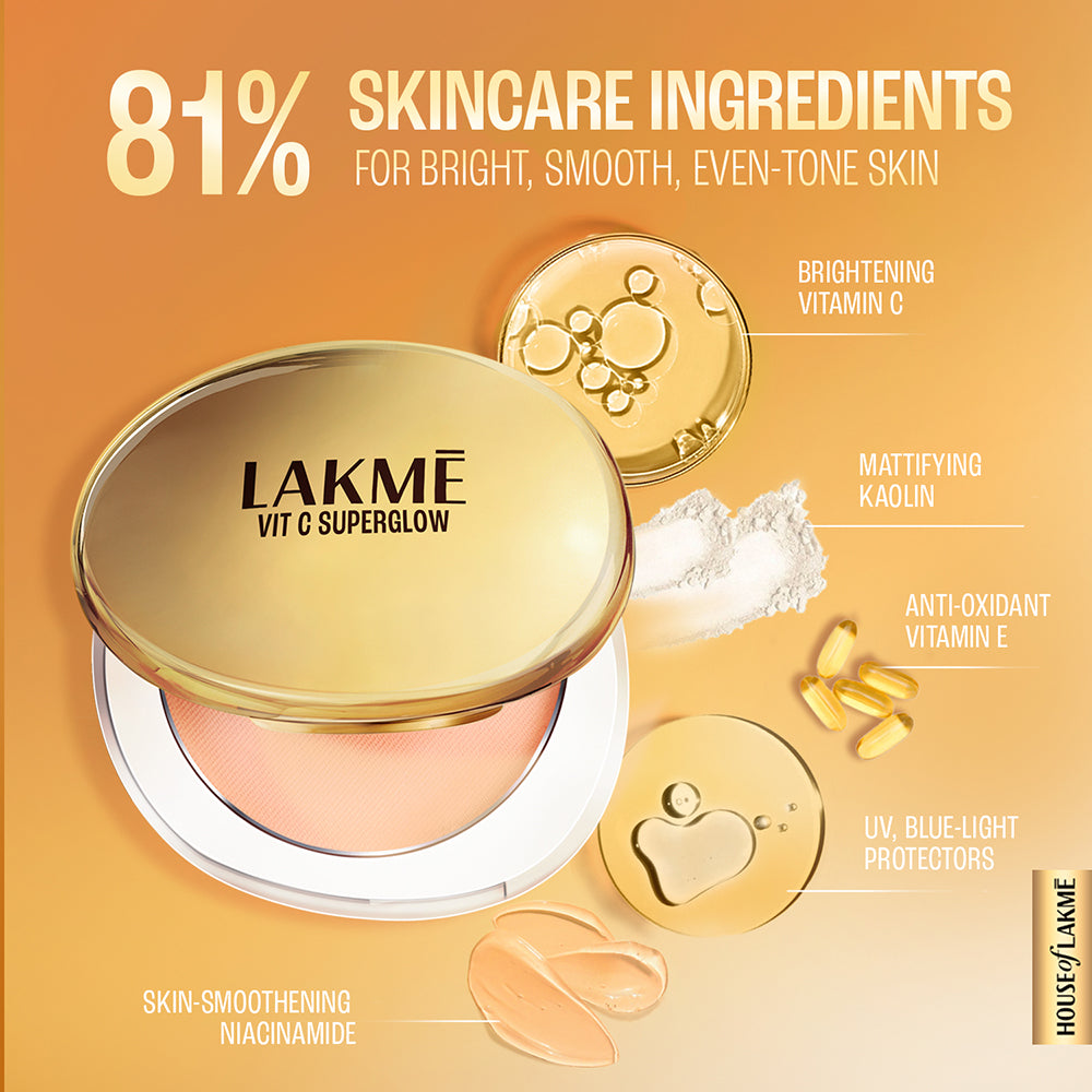 Lakmē VitC Superglow Skin Perfecting Compact