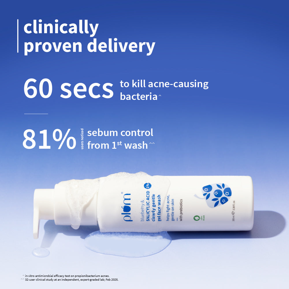 Plum Plum 1% Salicylic Acid Clearly Gentle Gel Face Wash with Blueberry