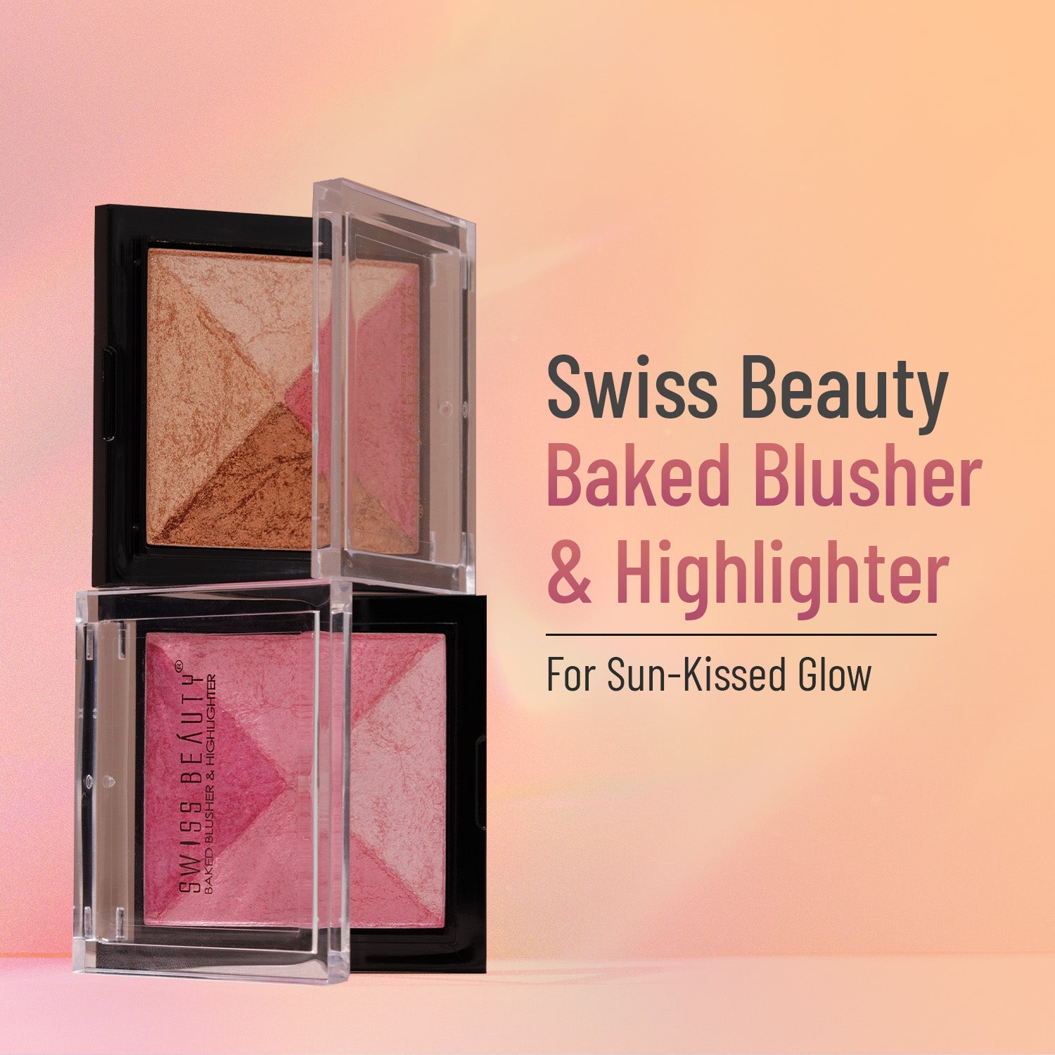 Swiss Beauty 2-in 1- Baked Blusher & Highlighter